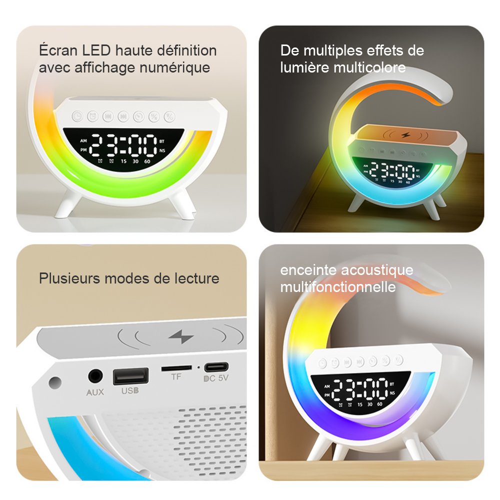 Haut-parleur Bluetooth (3401), haut-parleur HiFi portable sans fil, lecteur audio Bluetooth stéréo pour maison extérieur – Image 6