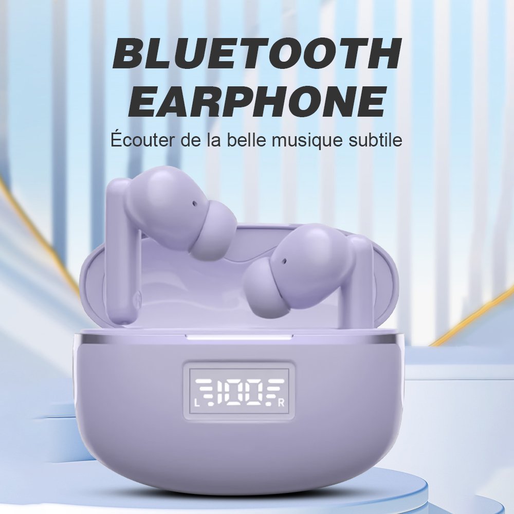 Casque Bluetooth (A28), écouteurs stéréo intra-auriculaires sans fil, écouteurs de sport réduction de bruit – Image 2