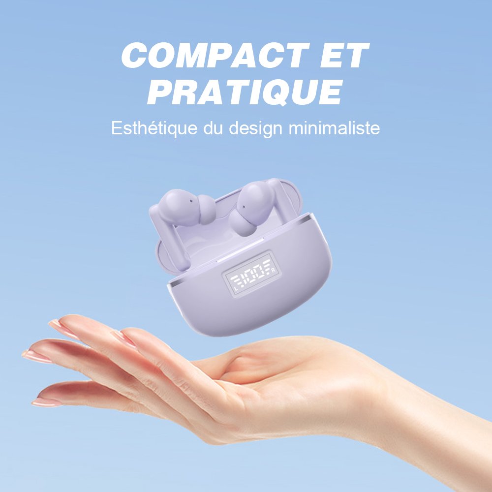 Casque Bluetooth (A28), écouteurs stéréo intra-auriculaires sans fil, écouteurs de sport réduction de bruit – Image 6