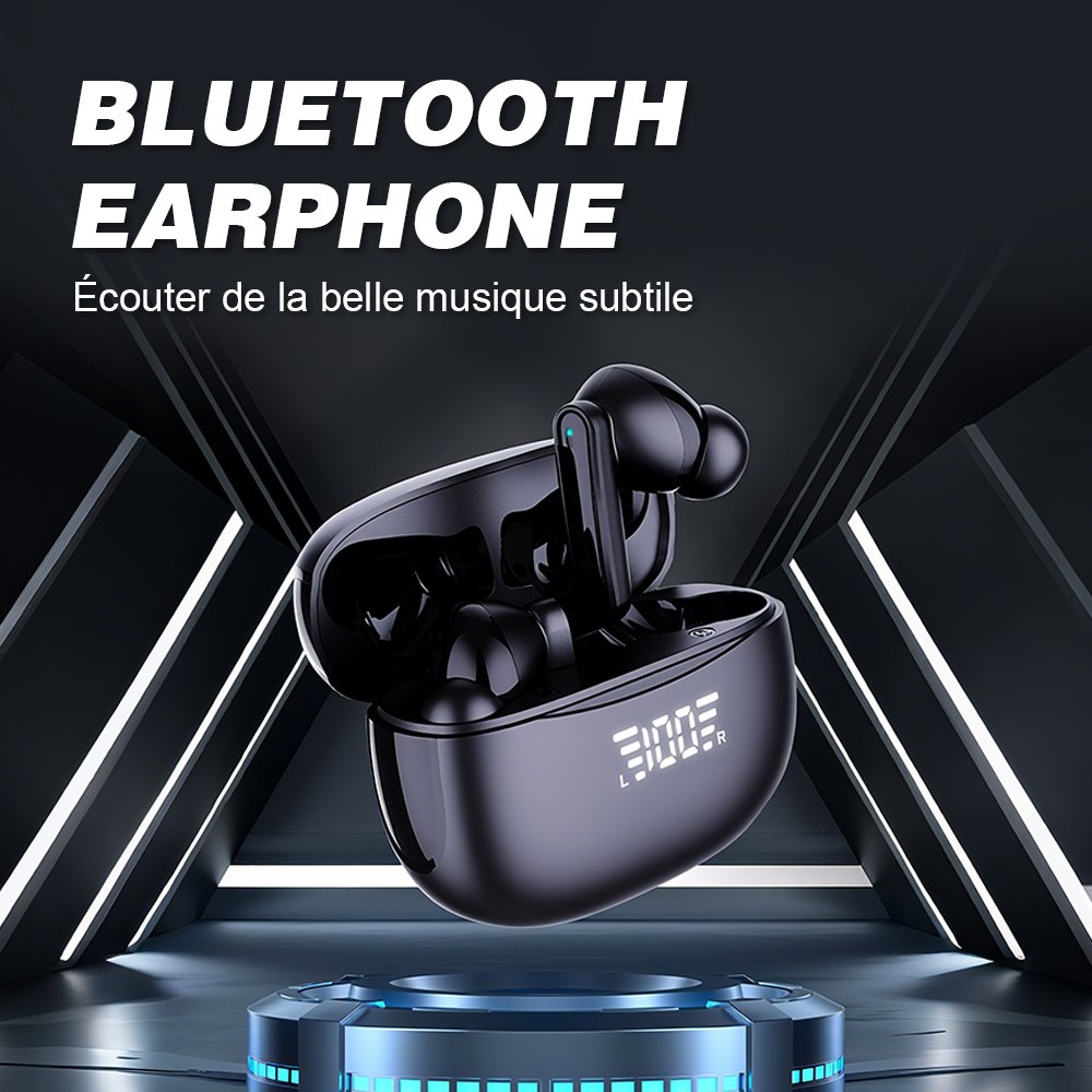 Casque Bluetooth (A8), écouteurs stéréo intra-auriculaires sans fil, écouteurs de sport son HiFi avec micro – Image 2