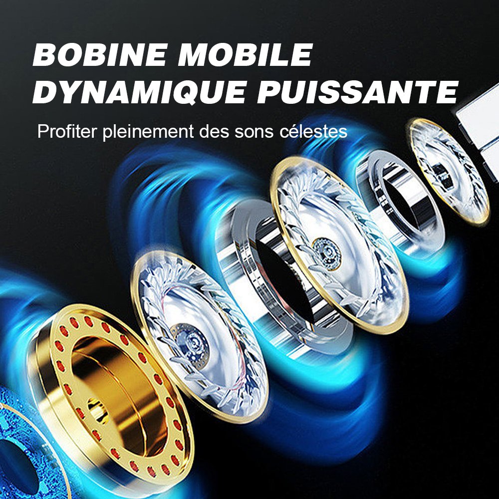 Casque Bluetooth (A8), écouteurs stéréo intra-auriculaires sans fil, écouteurs de sport son HiFi avec micro – Image 5