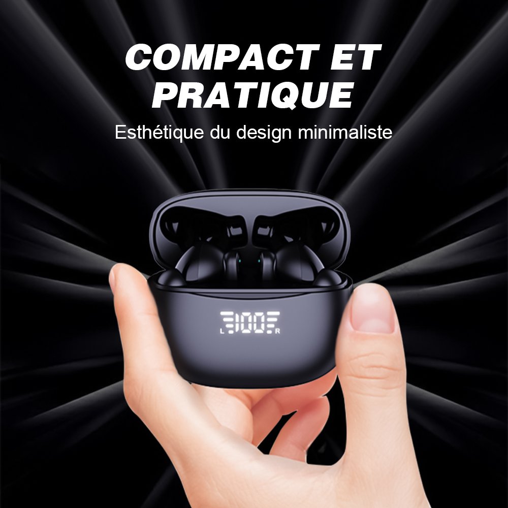 Casque Bluetooth (A8), écouteurs stéréo intra-auriculaires sans fil, écouteurs de sport son HiFi avec micro – Image 6