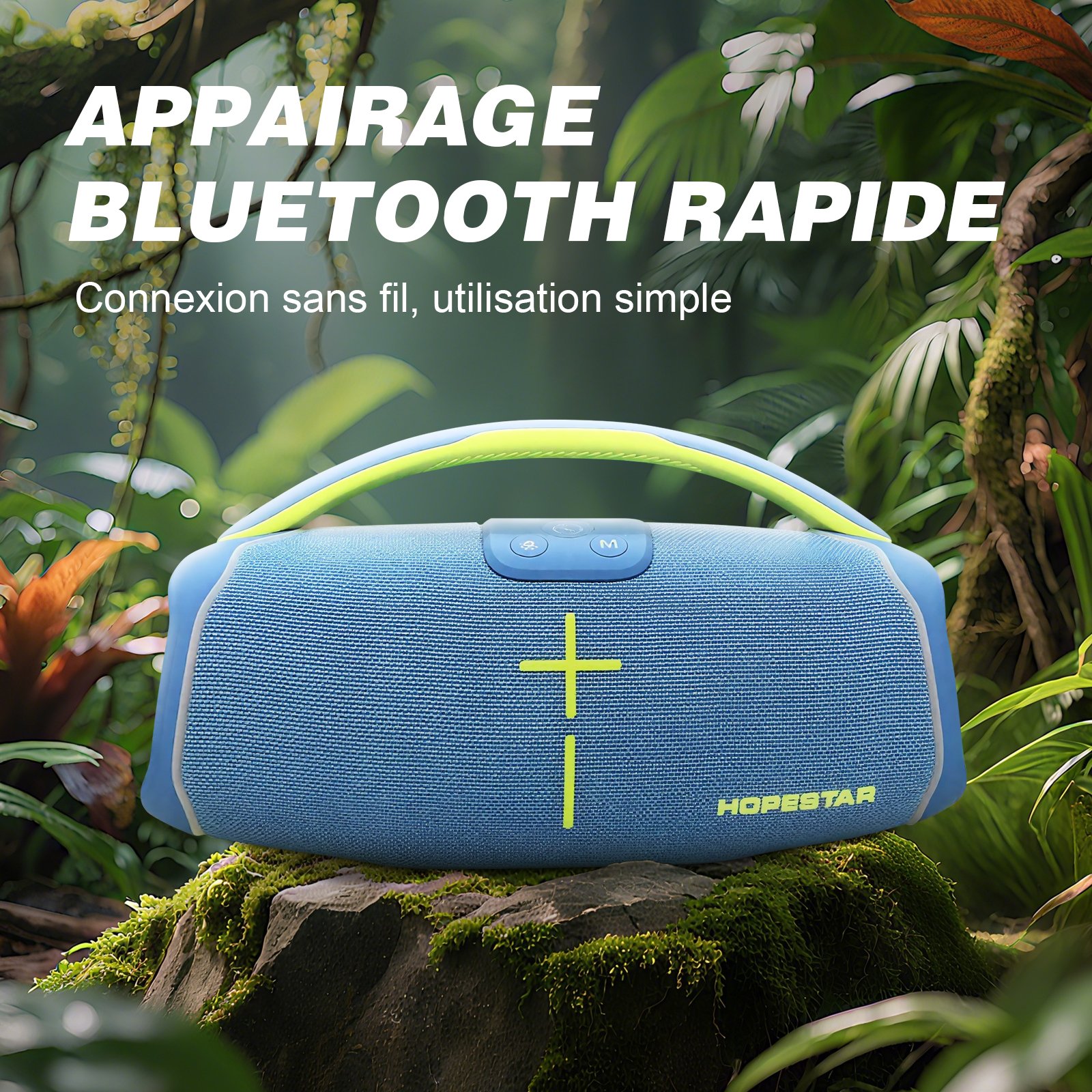 Haut-parleur multimédia (H61), haut-parleur son HiFi Bluetooth sans fil, lecteur audio stéréo portable – Image 5