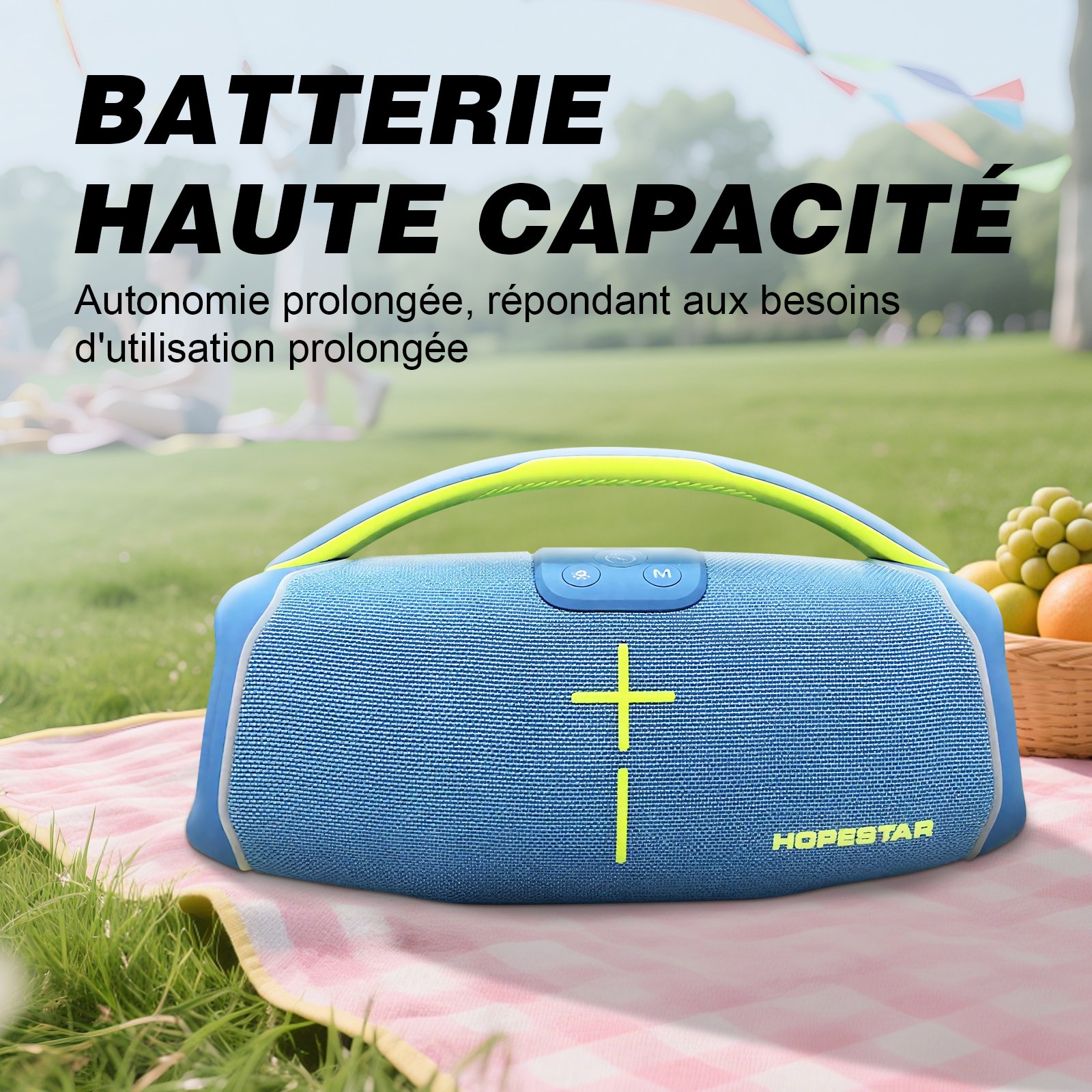 Haut-parleur multimédia (H61), haut-parleur son HiFi Bluetooth sans fil, lecteur audio stéréo portable – Image 6