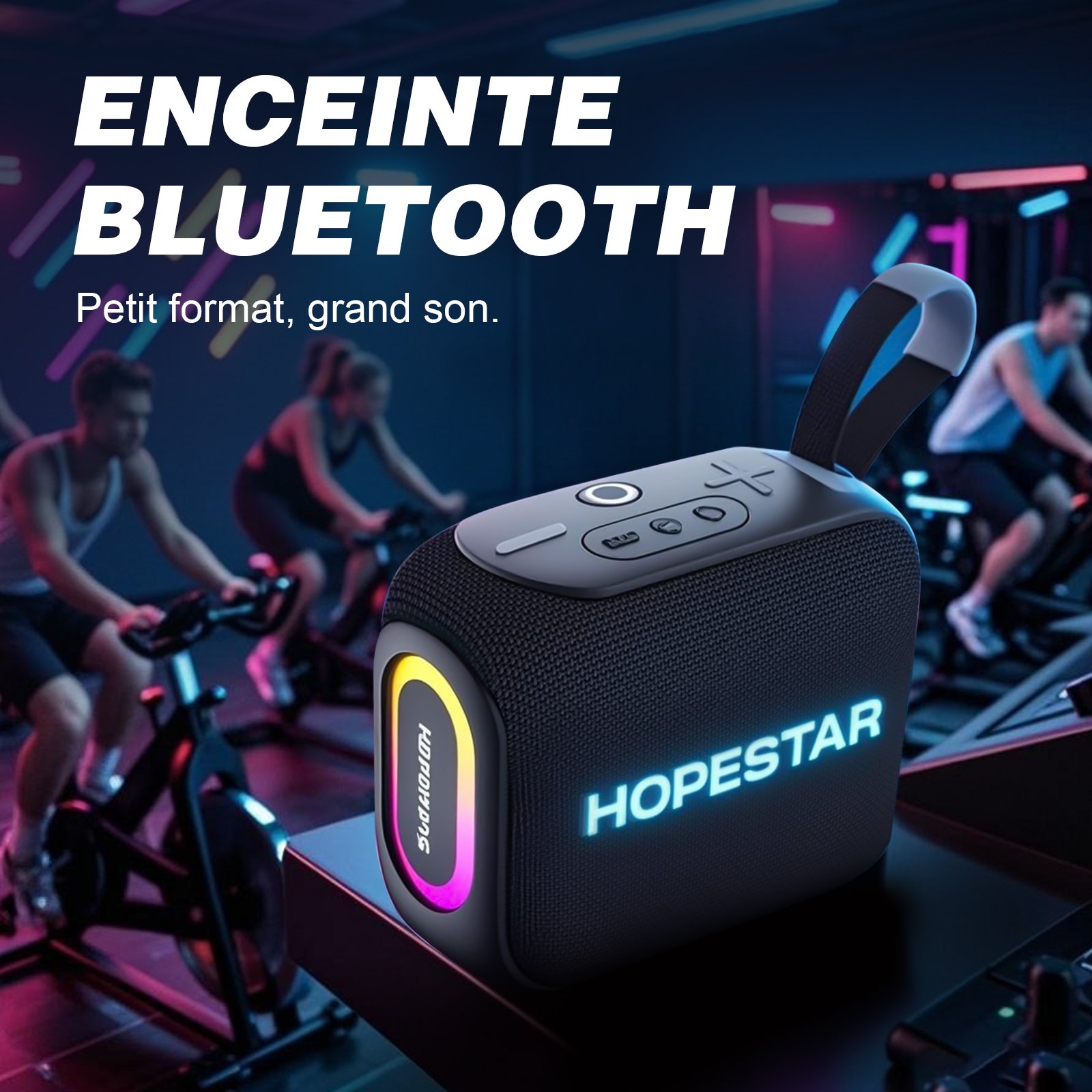 Haut-parleur multimédia (H66), haut-parleur son HiFi Bluetooth sans fil, lecteur audio stéréo portable – Image 6