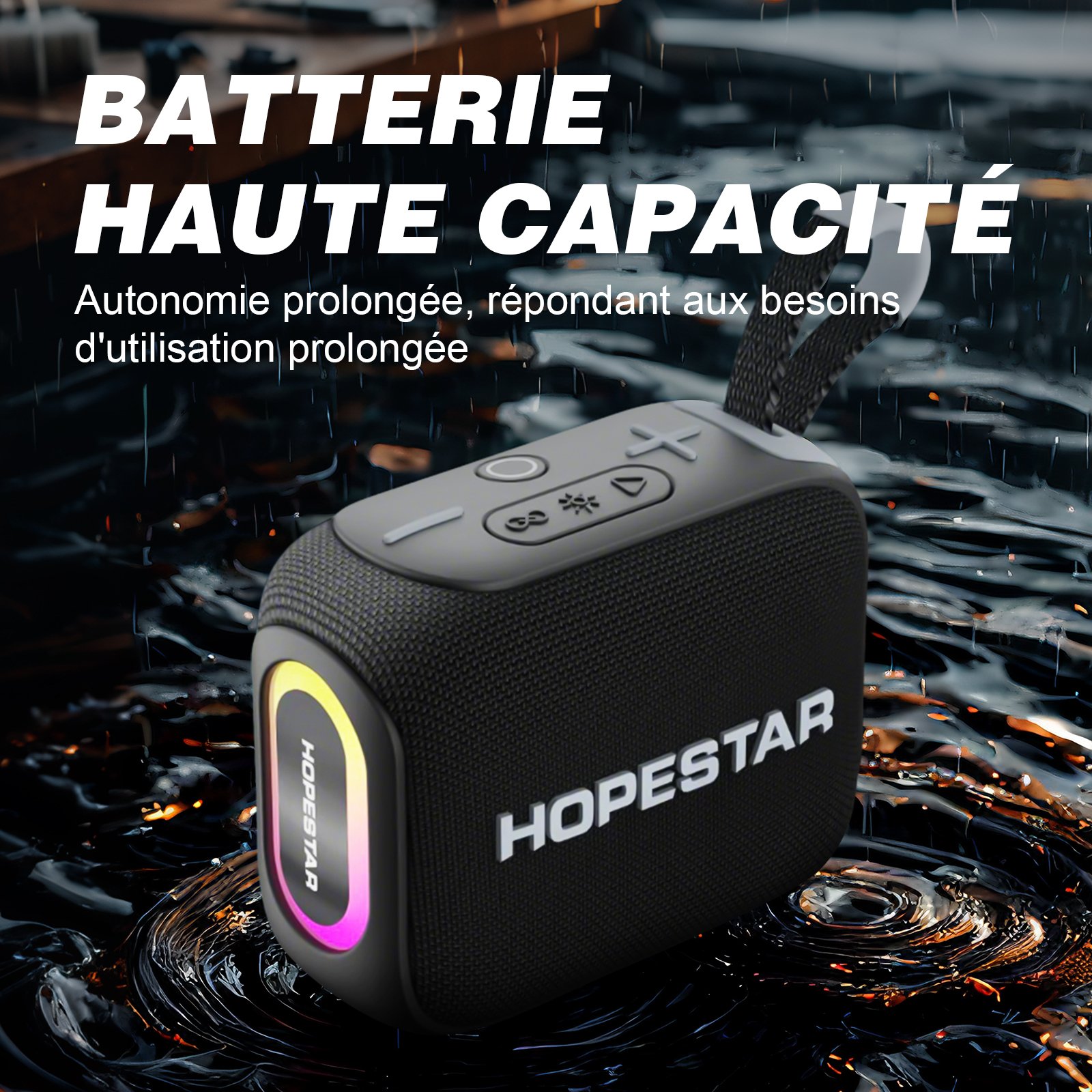 Haut-parleur multimédia (H66), haut-parleur son HiFi Bluetooth sans fil, lecteur audio stéréo portable – Image 5