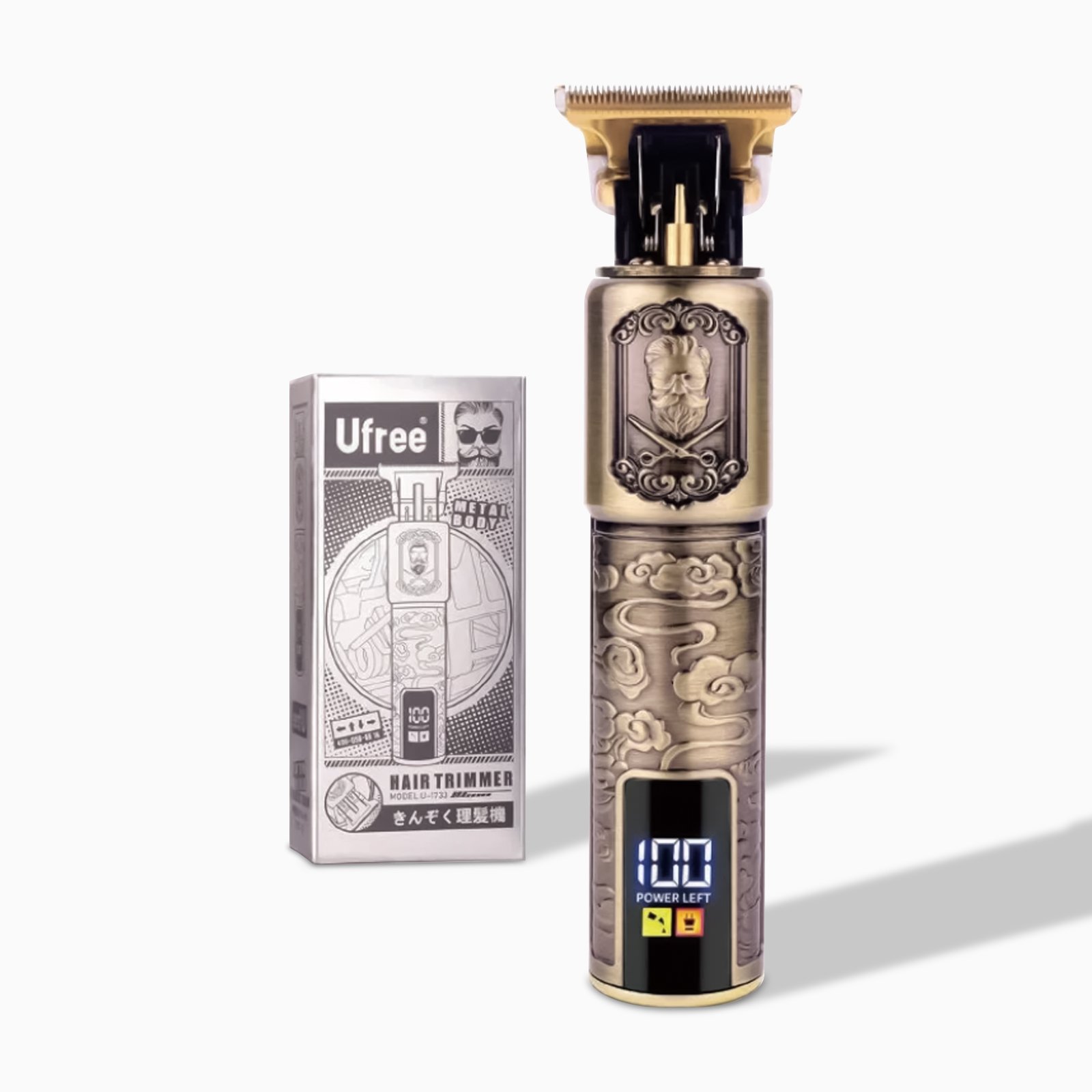 Kit de coiffure professionnel, tondeuse à cheveux électrique, plusieurs peignes, conception étanche.