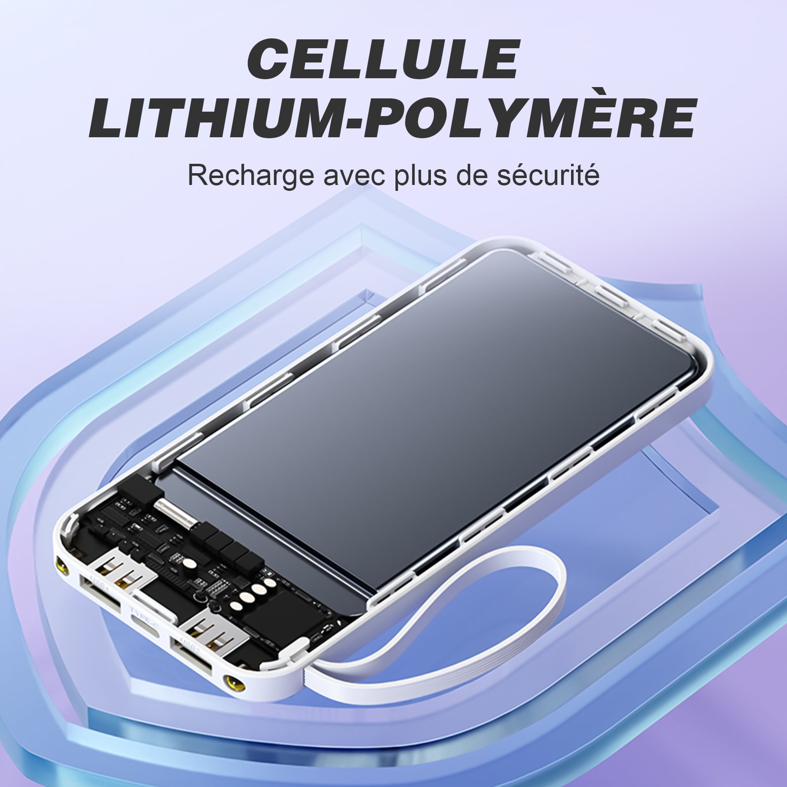 10000mAh Power Bank (Y320), PD Fast Charging Portable Charger, External Battery Pack – Image 7