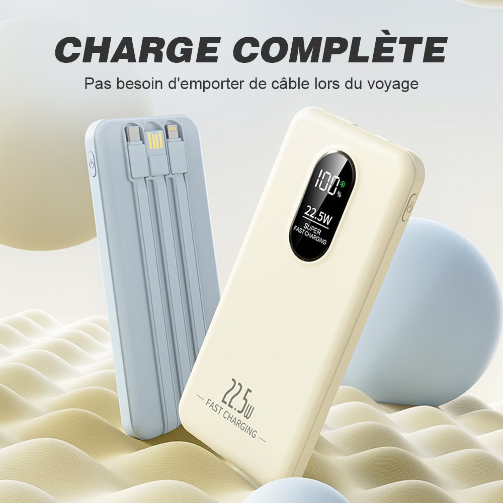 10000mAh Power Bank (Y411), PD Fast Charging Portable Charger, External Battery Pack – Image 3